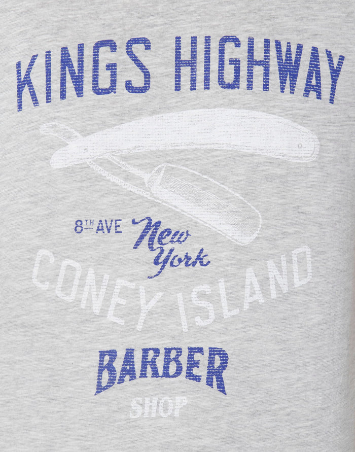 Grey Printed Crew Neck T-Shirt