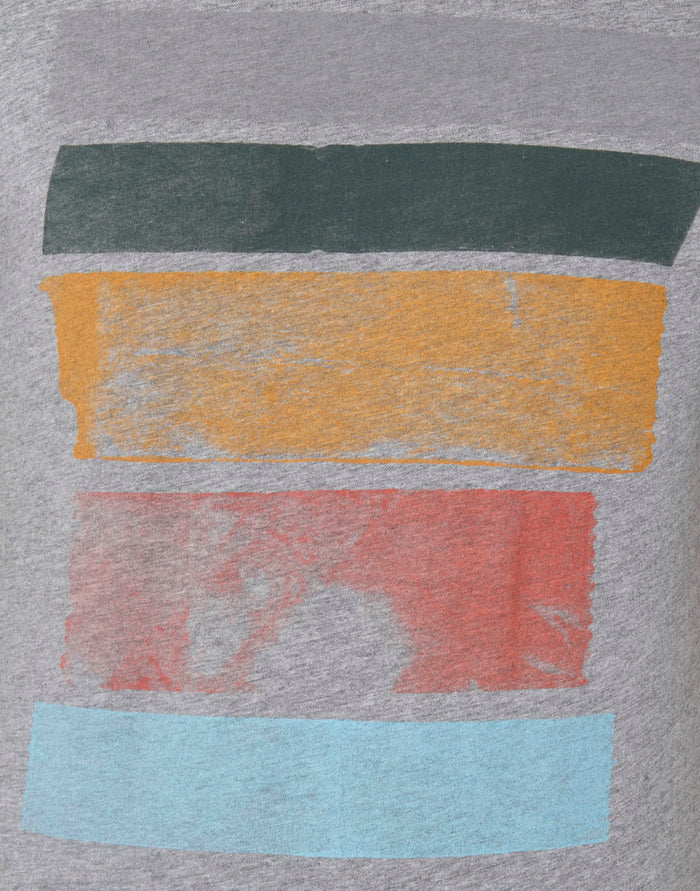 Grey Printed Crew Neck T-Shirt