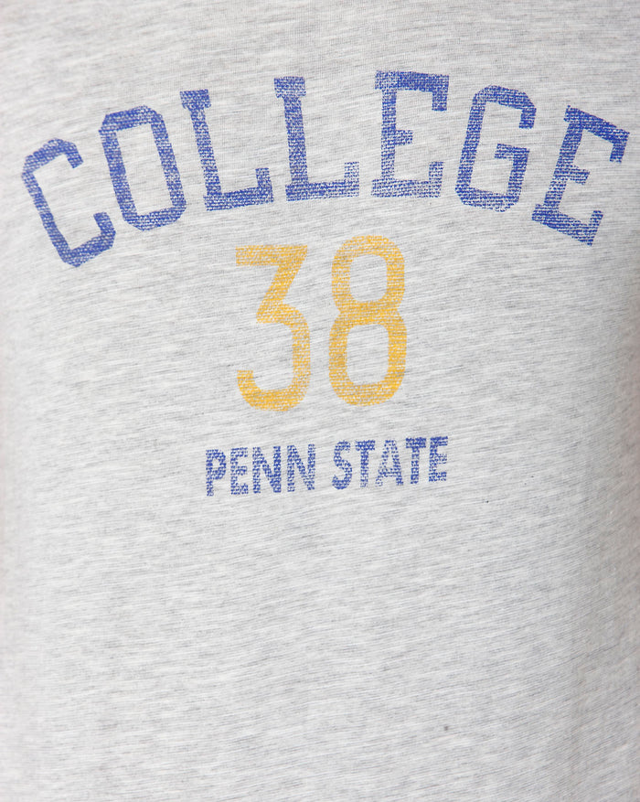 Grey Printed Crew Neck T-Shirt