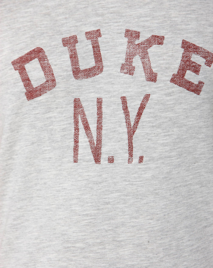 Grey Printed Crew Neck T-Shirt