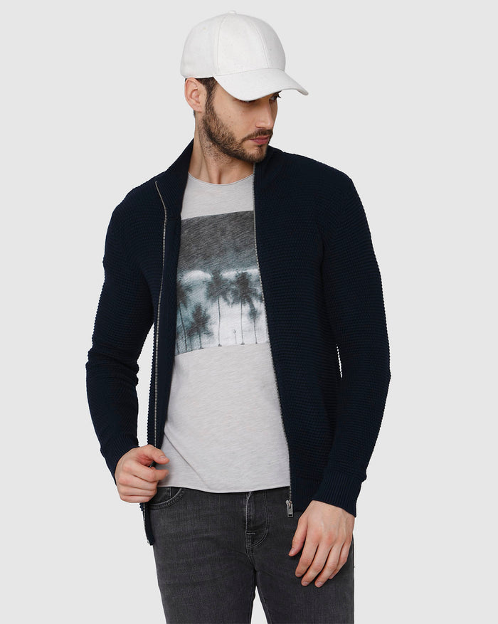 Grey Printed Crew Neck T-Shirt
