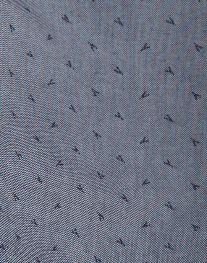 Grey Printed Short Sleeves Shirt