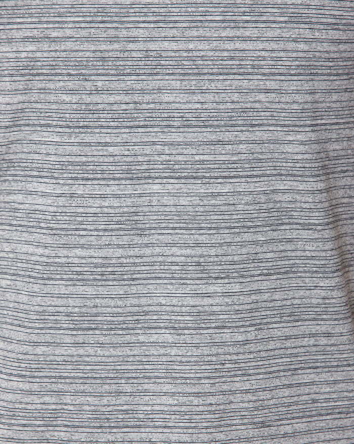 Grey Striped Crew Neck T-Shirt