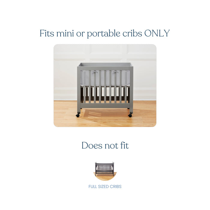 Halo Breathable Mesh Crib Liner for Mini Crib