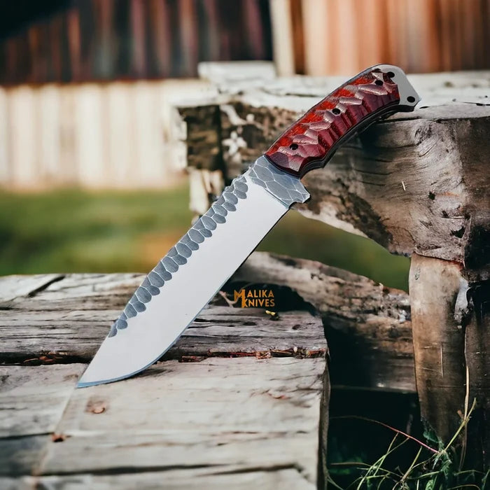 Handforged D2 Bowie Knife - Superior Strength and Control for Outdoors - RFE Marketing Ventures