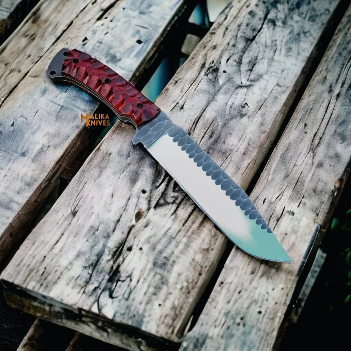 Handforged D2 Bowie Knife - Superior Strength and Control for Outdoors - RFE Marketing Ventures