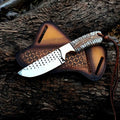 Handmade Cowboy Knife: Rasp Steel 8" Skinner with Unique Pine Cone Handle - RFE Marketing Ventures