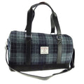 Harris Tweed Clyde Weekend Bag – Spacious Wool Travel Holdall - Grey/Black Tartan (COL095)