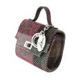 Harris Tweed Nochty Really Wee Bag - Mini Tartan Handbag - Green & Rose Pink Tartan (COL137) - Heritage Of Scotland -