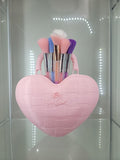 Heart-Shaped Pink Makeup Brush Holder - SukiGlam Vanity Essential - RFE Marketing Ventures