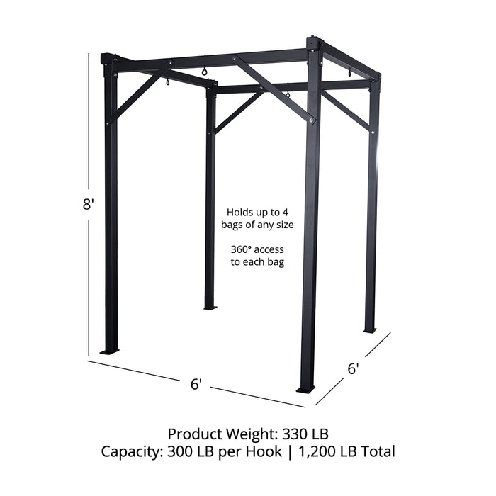 Heavy Bag Boxing Stand - Holds 4 Bags