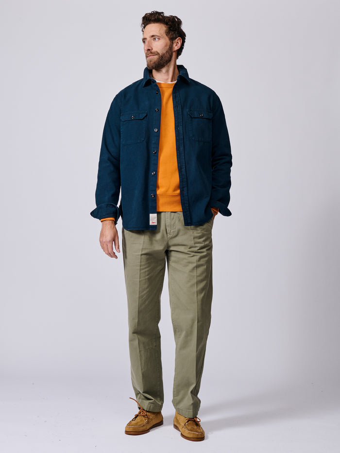 Aubin Navy Henderson Canvas Overshirt | Overshirt