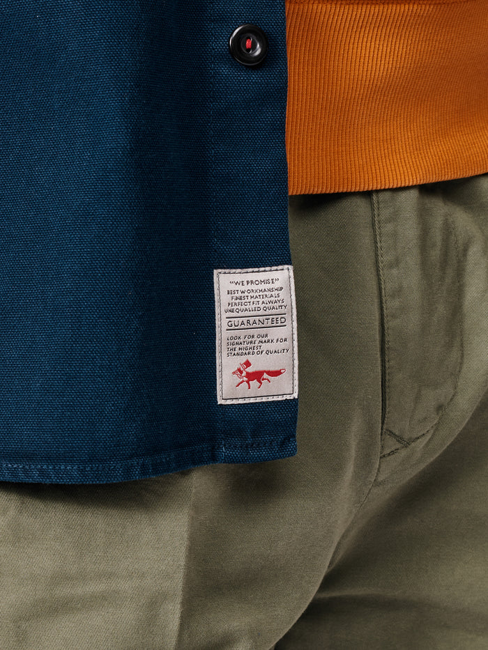 Aubin Navy Henderson Canvas Overshirt | Overshirt