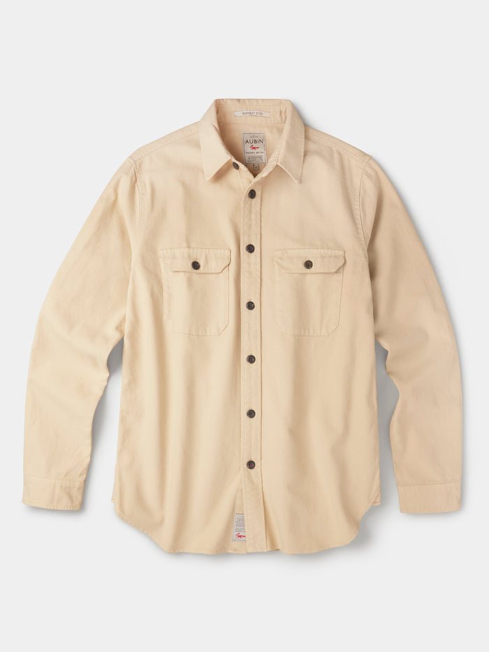 Aubin Sand Henderson Canvas Overshirt | Overshirt