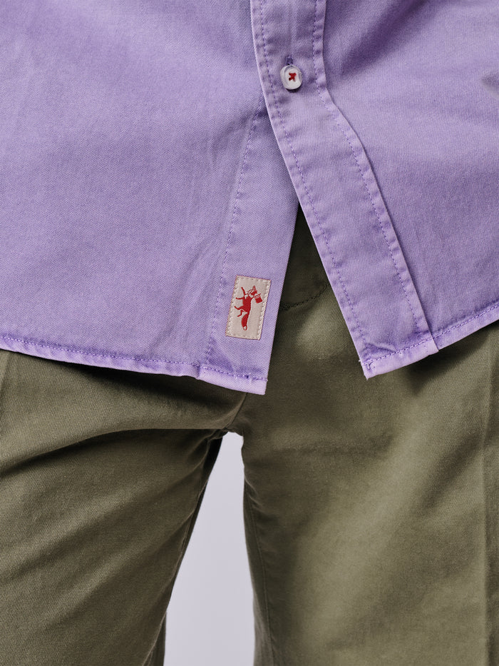 Aubin Lilac Hessle Button Down Shirt | Oxford Shirt