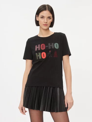 Ho Ho Ho Christmas T-Shirt (Black)