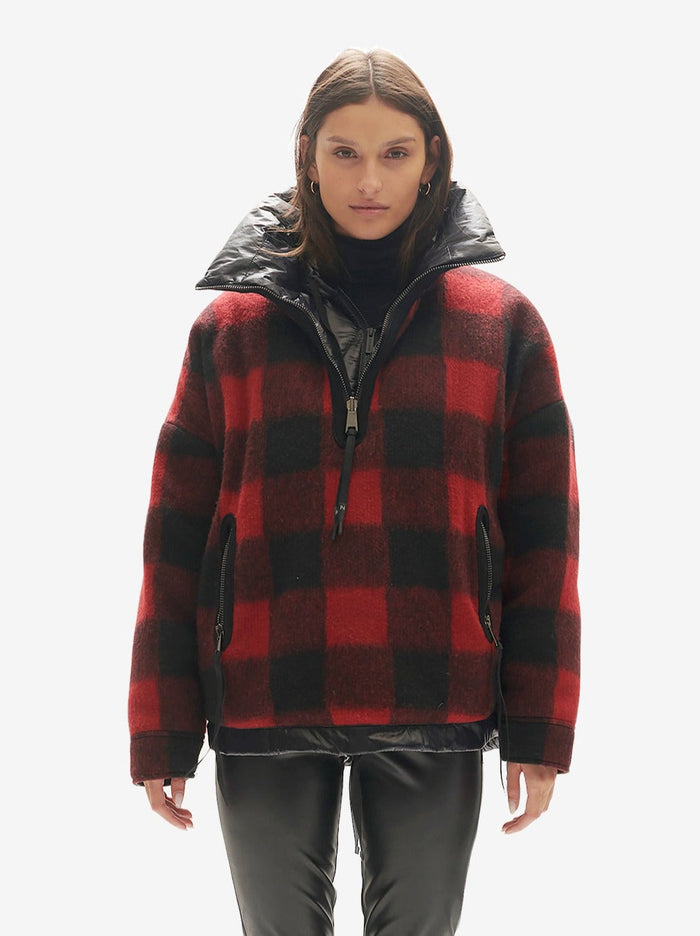 Holden Outerwear Reversible Wool Half Zip Jacket