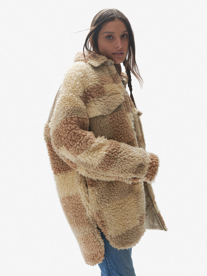 Holden Outerwear Wool Sherpa Shirt Jacket