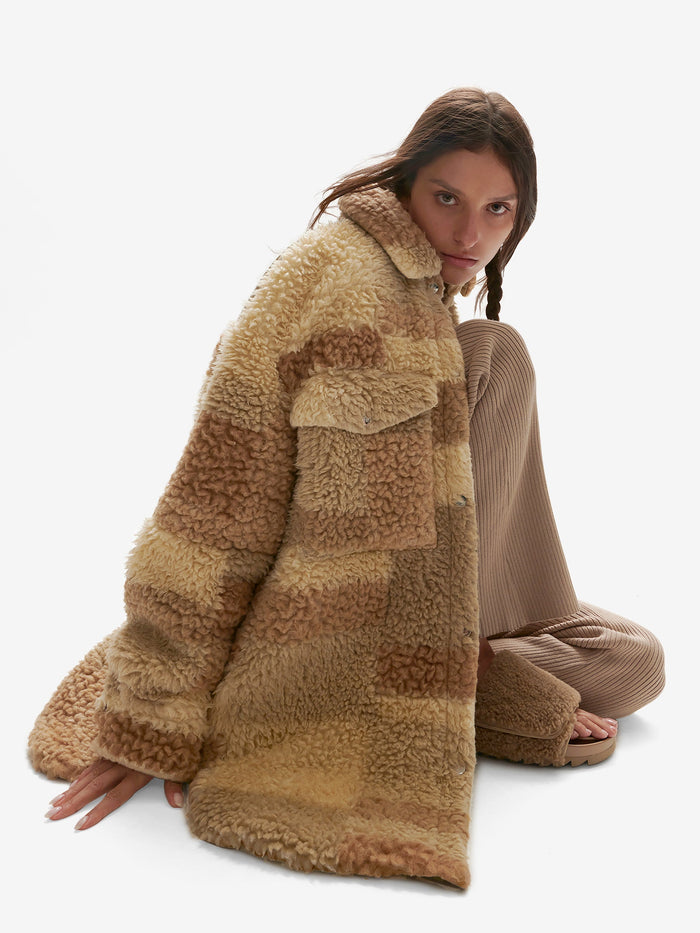 Holden Outerwear Wool Sherpa Shirt Jacket