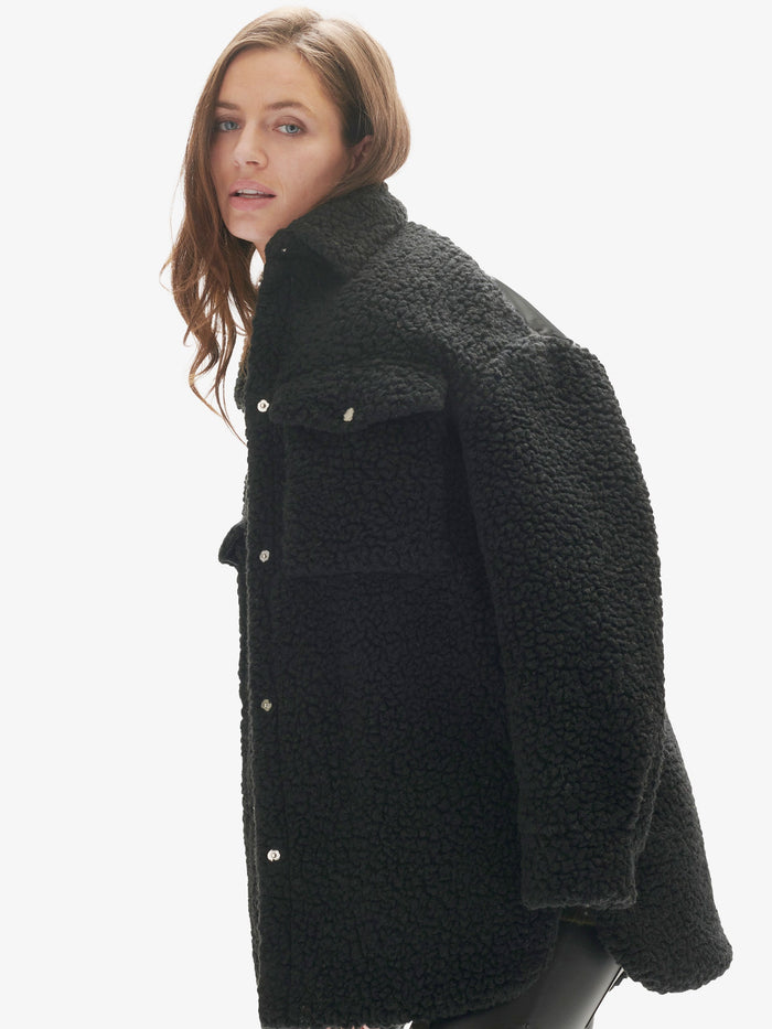 Holden Outerwear Wool Sherpa Shirt Jacket