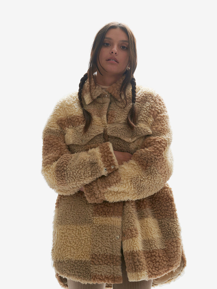 Holden Outerwear Wool Sherpa Shirt Jacket