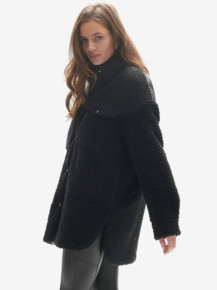 Holden Outerwear Wool Sherpa Shirt Jacket