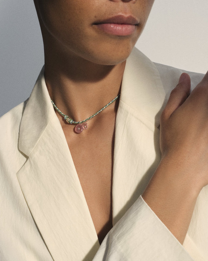 Holi Necklace - Strawberry Quartz