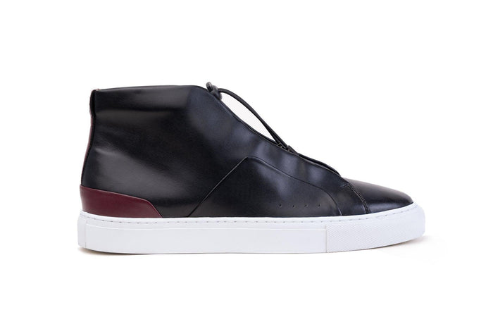Moral Code Honeycrisp Women's Vegan High Top - #color_black-red