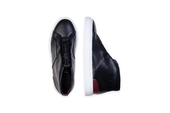 Moral Code Honeycrisp Women's Vegan High Top - #color_black-red