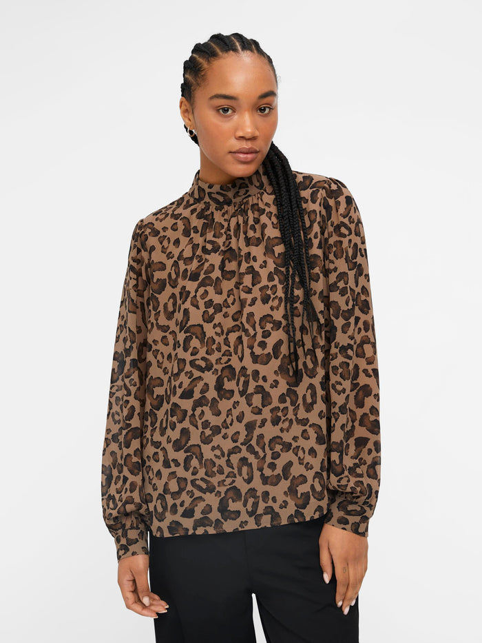 ILA HIGH NECK TOP (FOSSIL/ DARK EARTH)