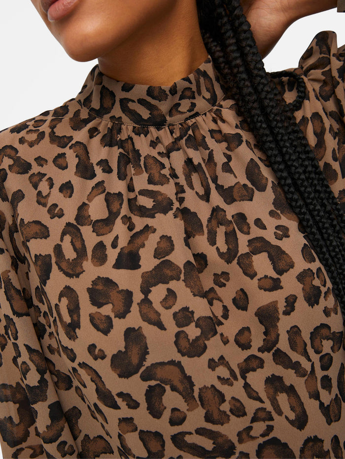 ILA HIGH NECK TOP (FOSSIL/ DARK EARTH)