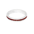 January (Garnet) White Gold Ring | Size 6