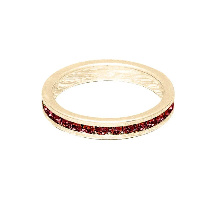 January (Garnet) Yellow Gold Ring | Size 7