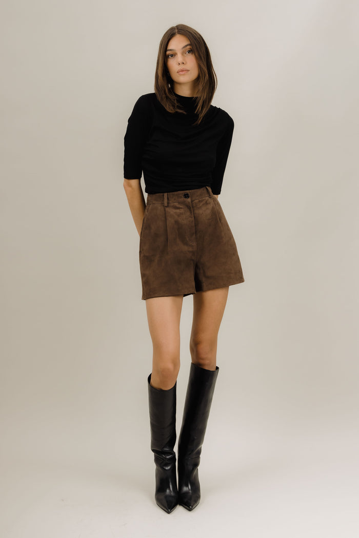 Urban Pioneers Female Jayla Suede Shorts SHORTS CHOCOLATE BROWN