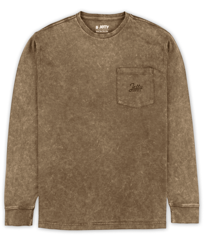 JETTY MENS TANKER ACID WASH LONG SLEEVE SHIRT 26