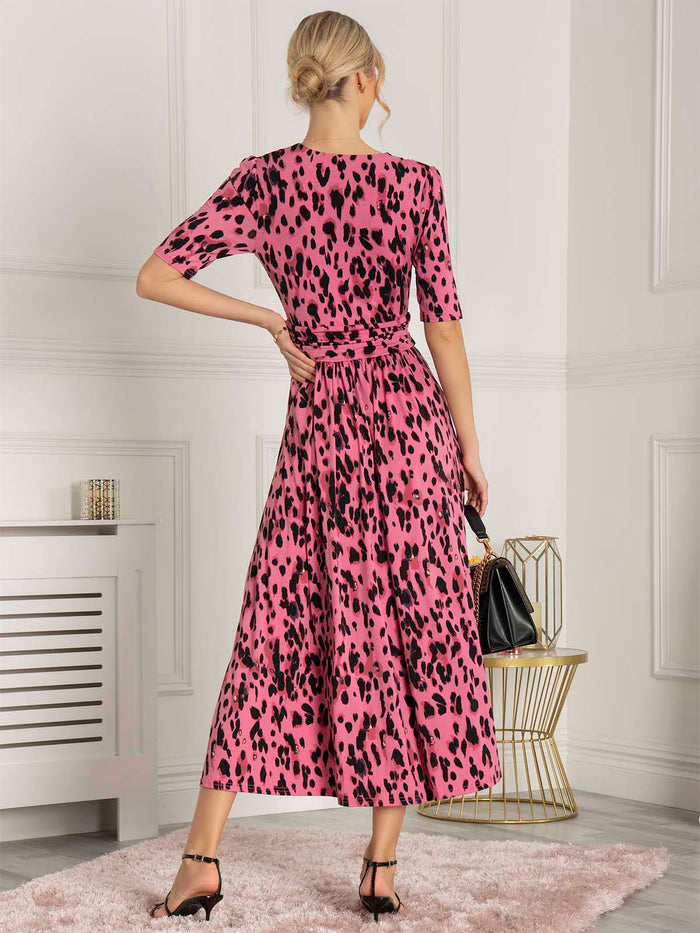 JOSIE ANIMAL PRINT MAXI DRESS (PINK ANIMAL)