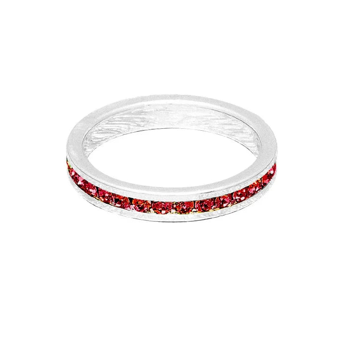 July (Ruby) White Gold Ring | Size 9