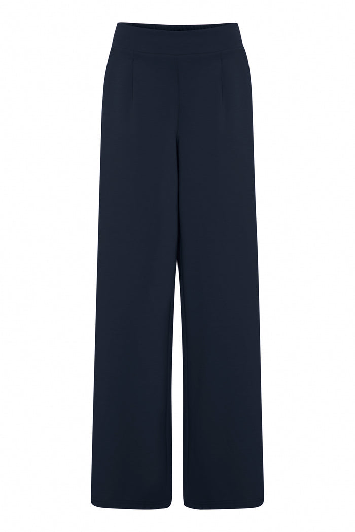 Kate Wide Leg Trousers (Total Eclipse/Navy)