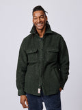 Aubin Khaki Kendale Boiled Wool Overshirt | Overshirt