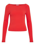 Kiara Long Sleeve Top (Poppy Red)