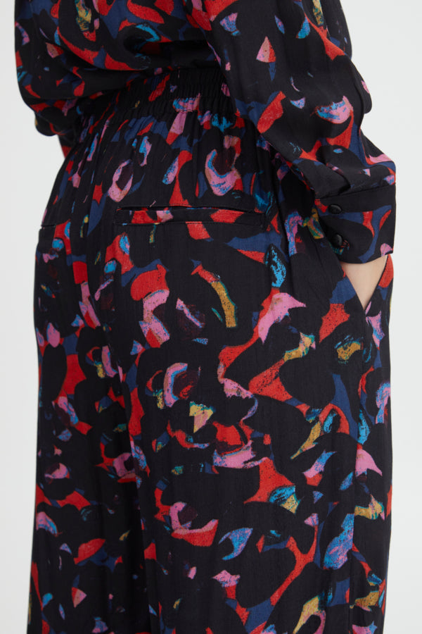 Kimli Trousers (Poppy Red Print Mix)