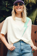 Kinsley Relaxed T-shirt  (Off-White, Lightning Flash)
