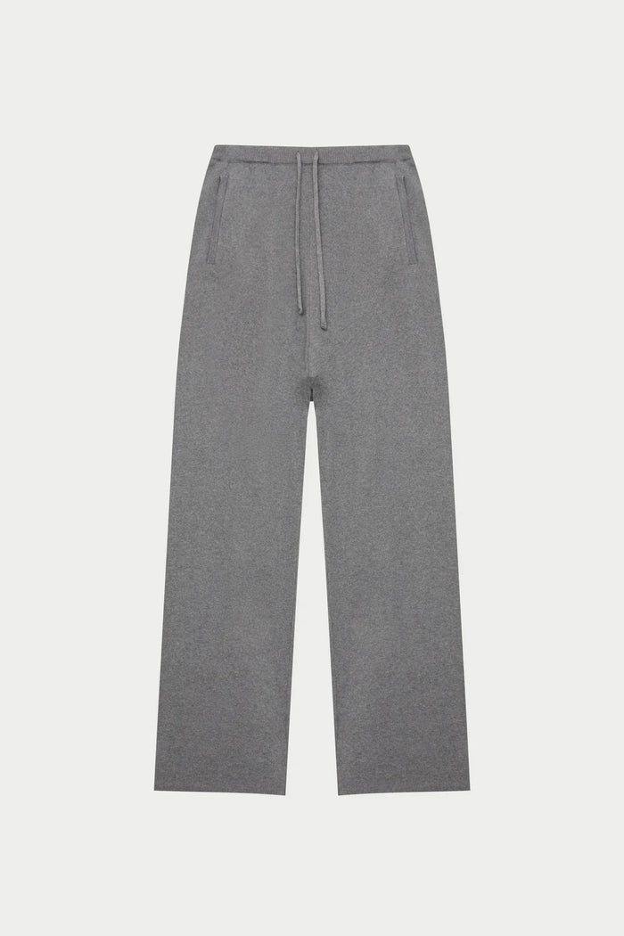 KNITTED RELAXED JOGGERS - GREY MARL