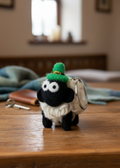 Knitted Wool Standing Sheep Keyring