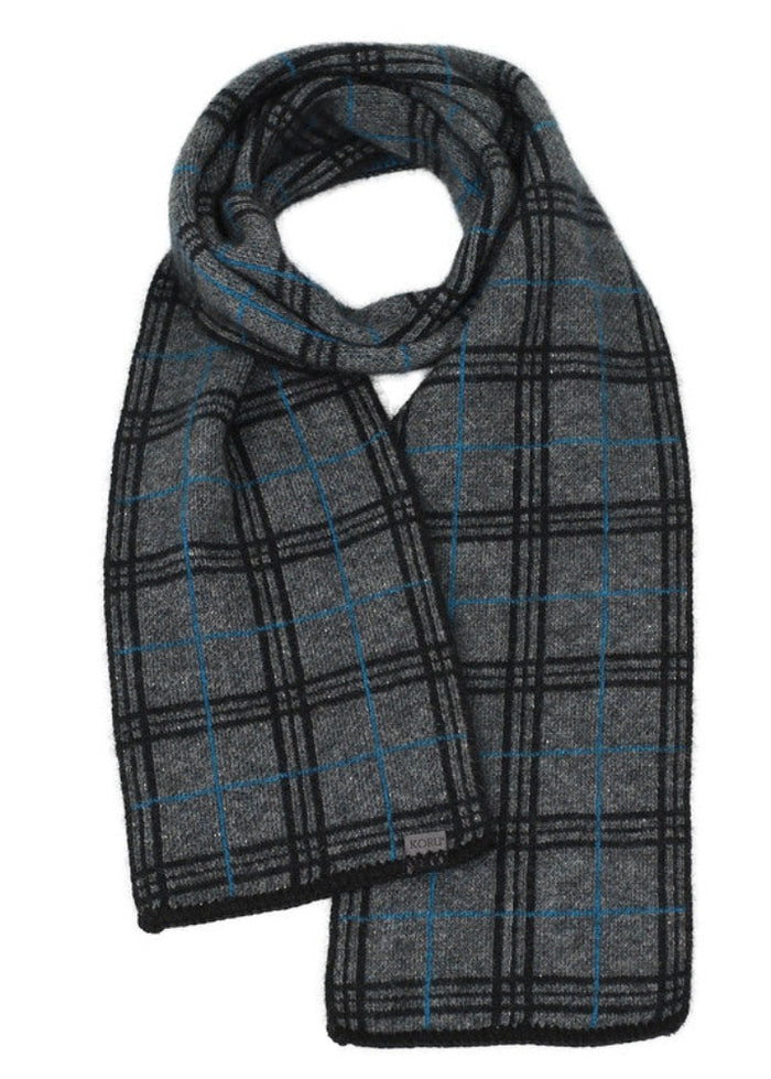 Possum and Merino  KO158 Tartan Scarf - A plain scarf using an open tartan pattern.  One size only  Made proudly in New Zealand from a premium blend of 40% possum fur, 50% merino lambswool & 10% mulberry silk.