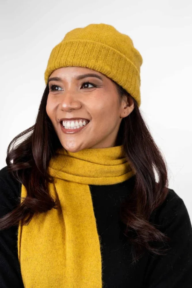 Possum and Merino  KO2021 Lightweight Beanie - A lighter weight, single thickness beanie with a ribbed turned back edge.  One size.  Made proudly in New Zealand from a premium blend of 40% possum fur, 50% merino lambswool & 10% mulberry silk.