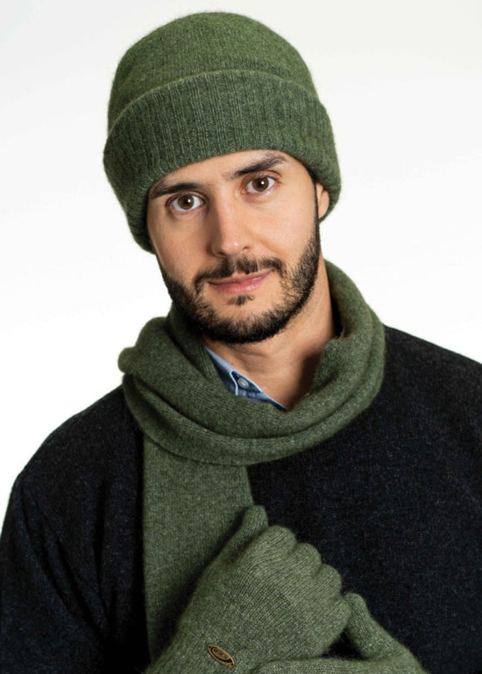 Possum and Merino  KO2021 Lightweight Beanie - A lighter weight, single thickness beanie with a ribbed turned back edge.  One size.  Made proudly in New Zealand from a premium blend of 40% possum fur, 50% merino lambswool & 10% mulberry silk.