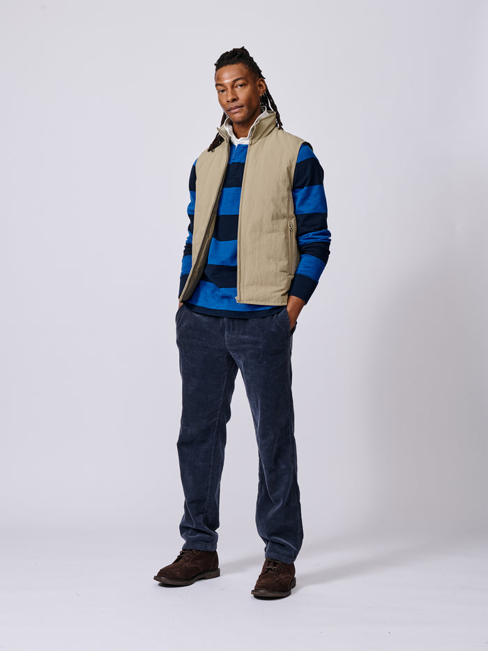 Aubin Light Khaki Lancaster Lightweight Nylon Gilet | Gilet