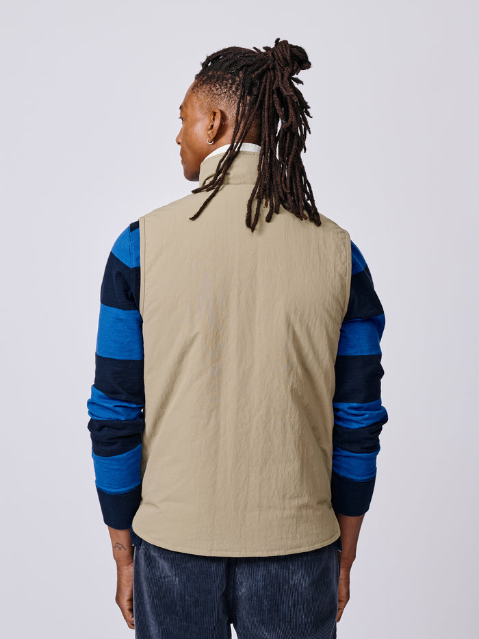 Aubin Light Khaki Lancaster Lightweight Nylon Gilet | Gilet