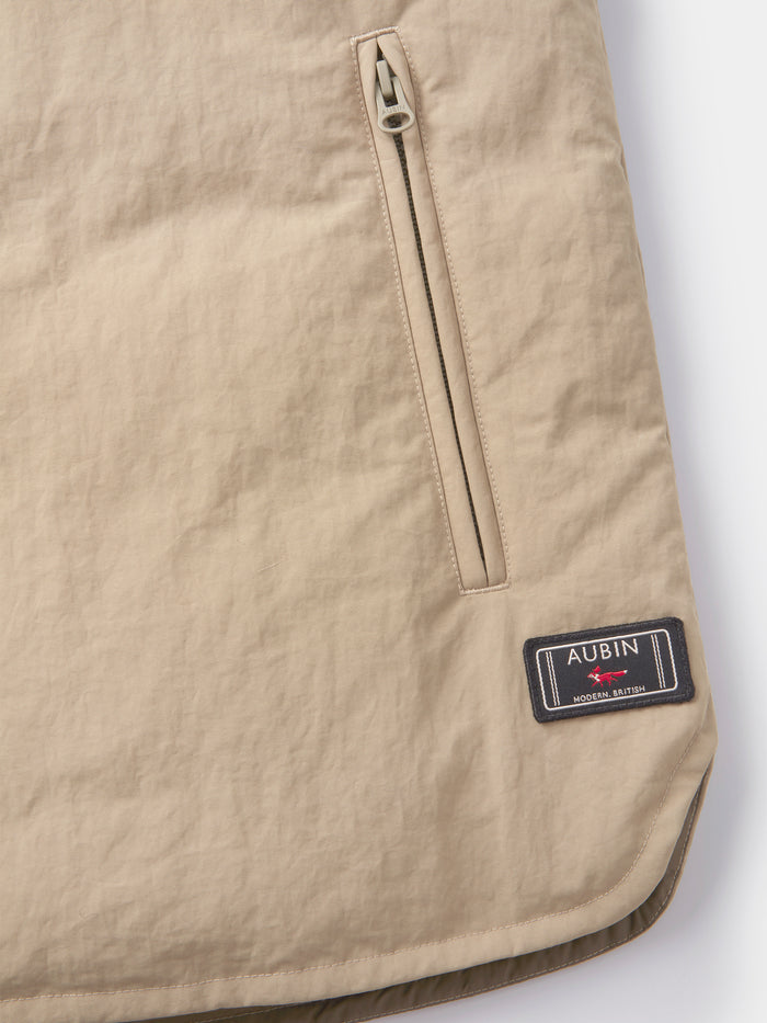 Aubin Light Khaki Lancaster Lightweight Nylon Gilet | Gilet